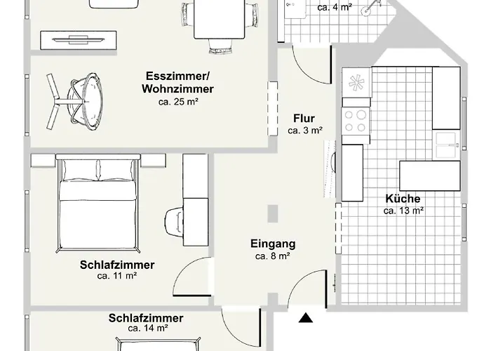 Maremar - Design - 2 Schlafzimmer - Luxus Boxspringbetten - Kueche - Highspeed Wifi - Arbeitsplaetze Apartman